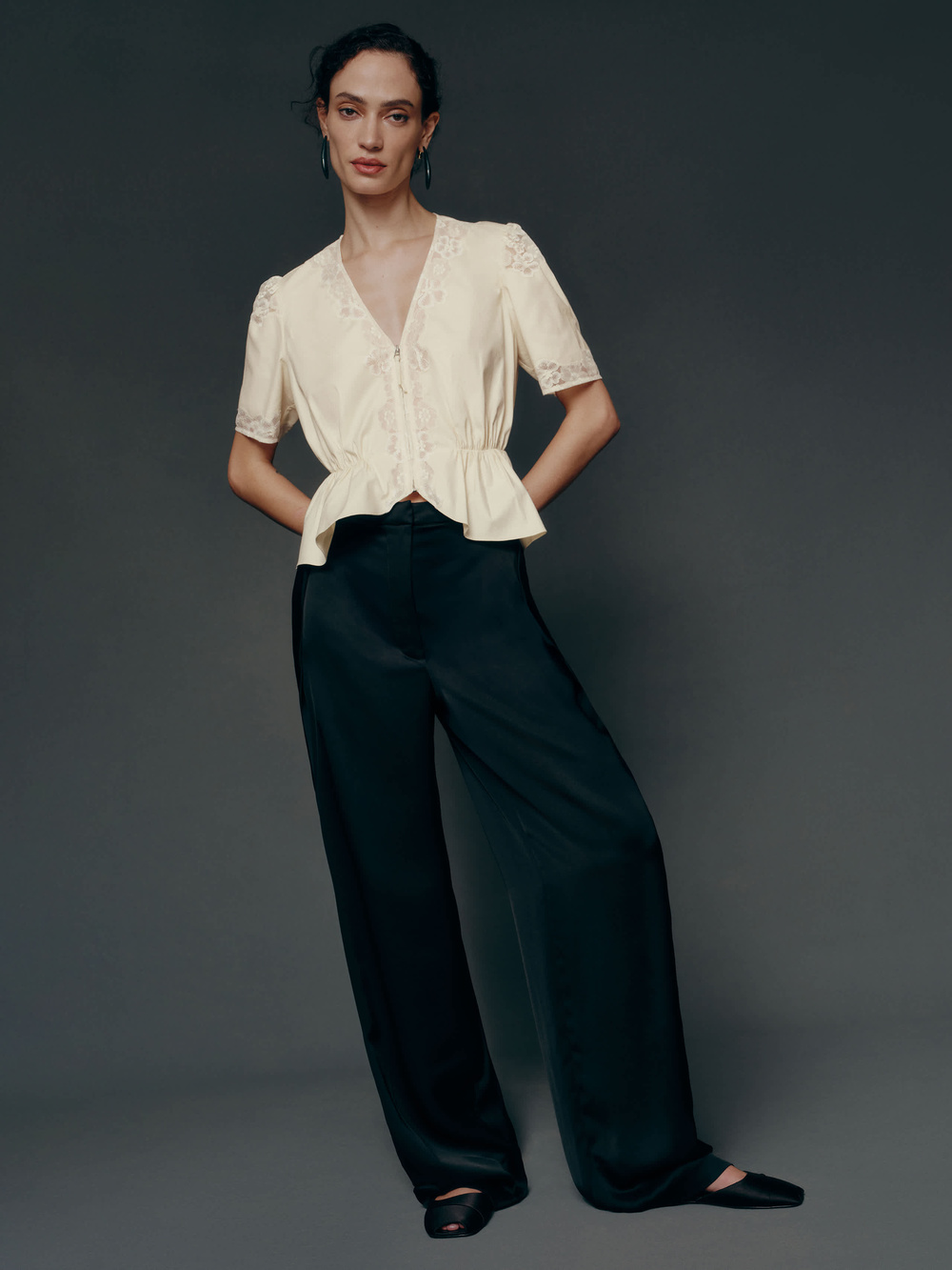 Reformation Jasper Pant Black - Size 4